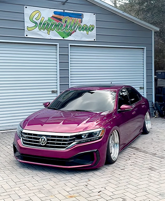 GalleryImage2 Vehicle wrap installation background showing professional wrap process