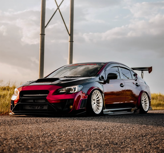 Custom wrapped car with a fresh vinyl finish by Slap A Wrap